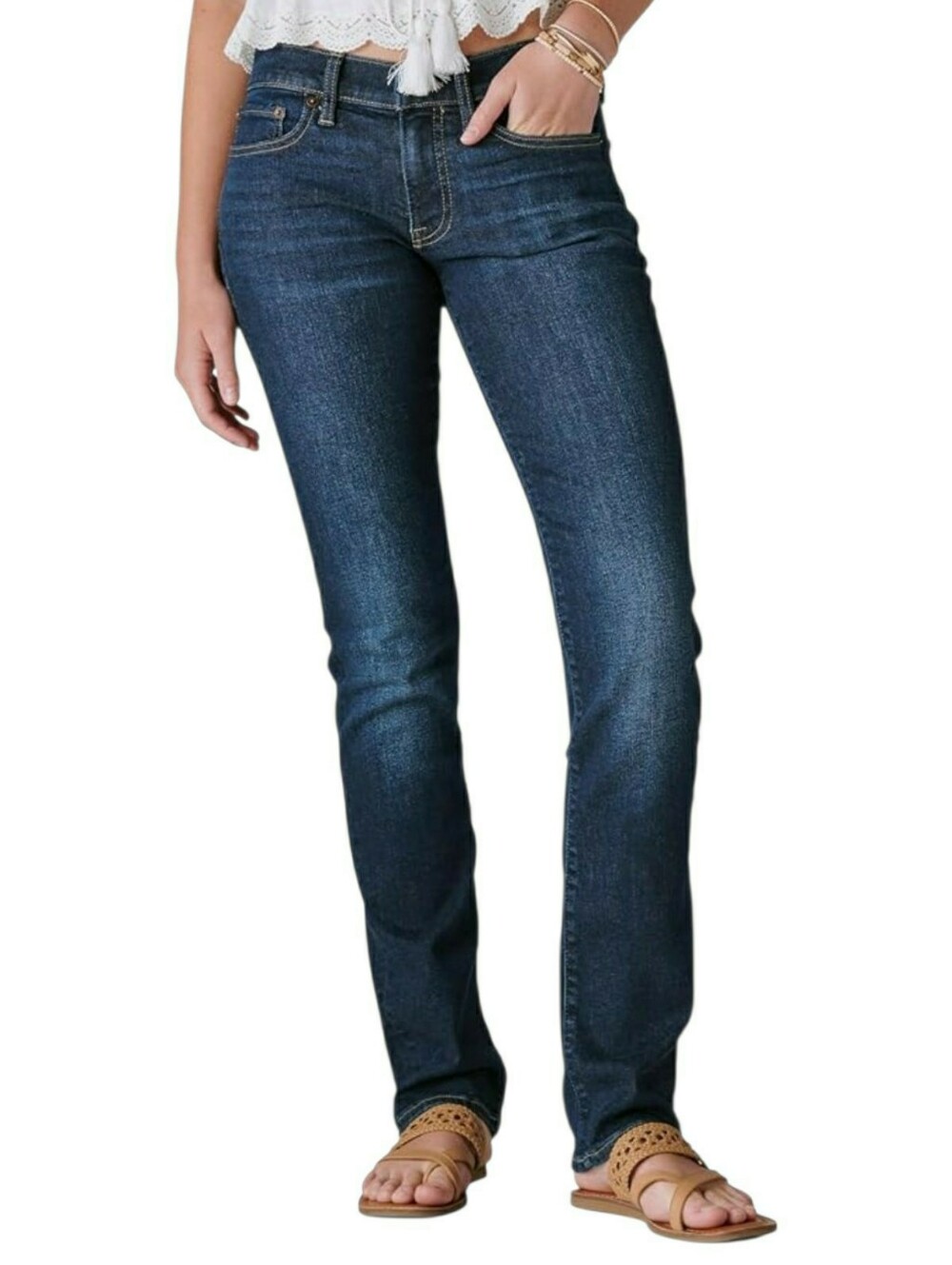 Lucky Brand Sweet Straight Mid-Rise Blue Jeans Size 4/27